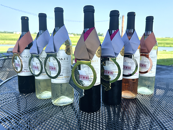 Picture of medal winning wines.