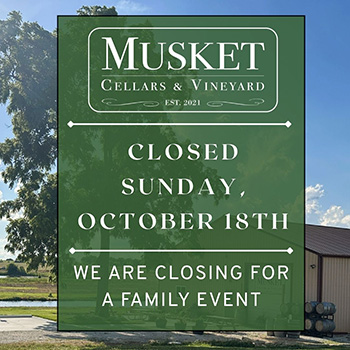 Flyer announcing closed on October 18th