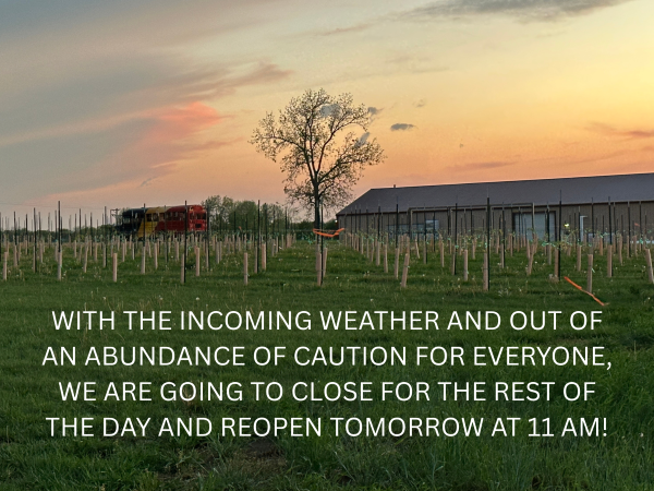 Closing Early Today due to the storms.