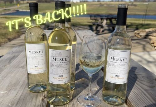 Picture of Valvin Muscat bottles of wine.